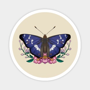 Purple Emperor Butterfly Magnet